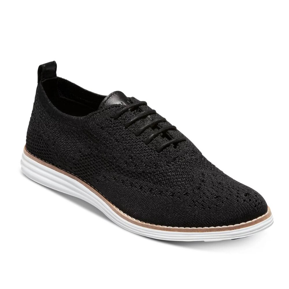 Cole Haan Original Grand Stitched Oxford Black Knit Sneakers for women size 8B